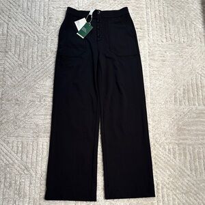 HALARA Black Wide-Leg Trousers